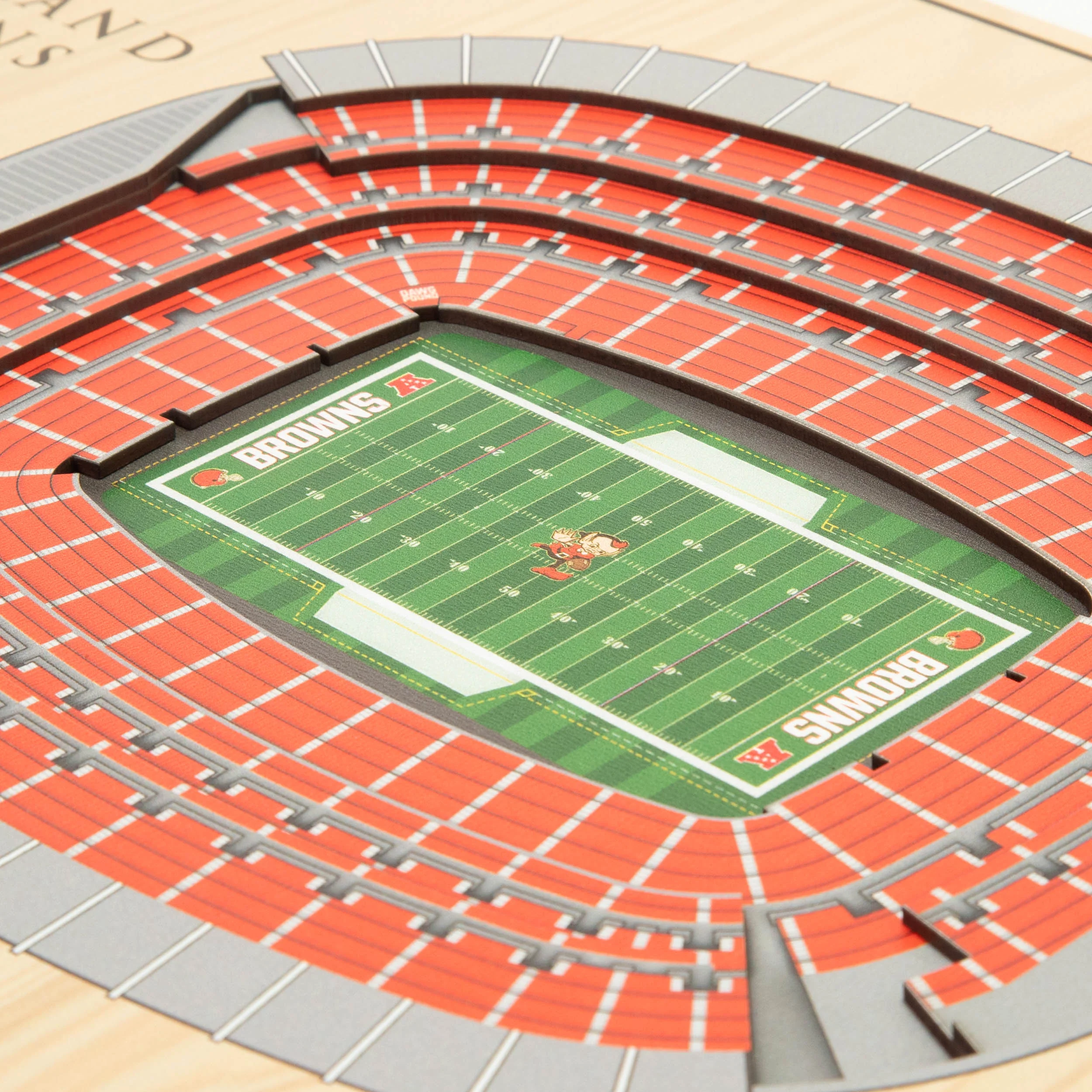 NFL Cleveland Browns You the fan 5-Layer Stadium View Wall Art - Image 3