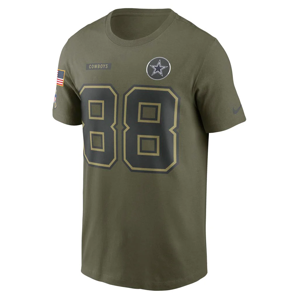 NFL Dallas Cowboys Ceedee Lamb Nike 2025 Salute to Service Name & Number T-Shirt - Green - Image 2