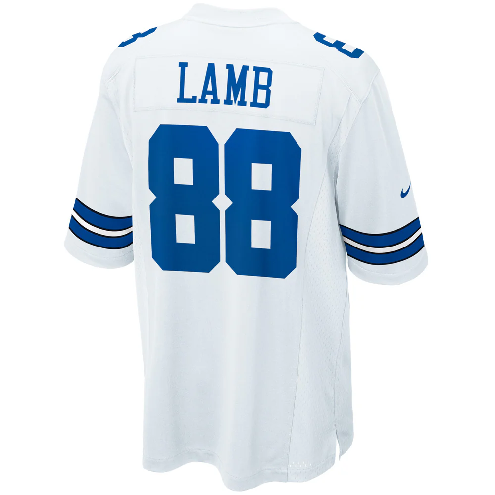 NFL Dallas Cowboys CeeDee Lamb Nike Road Game Jersey - White - Image 3
