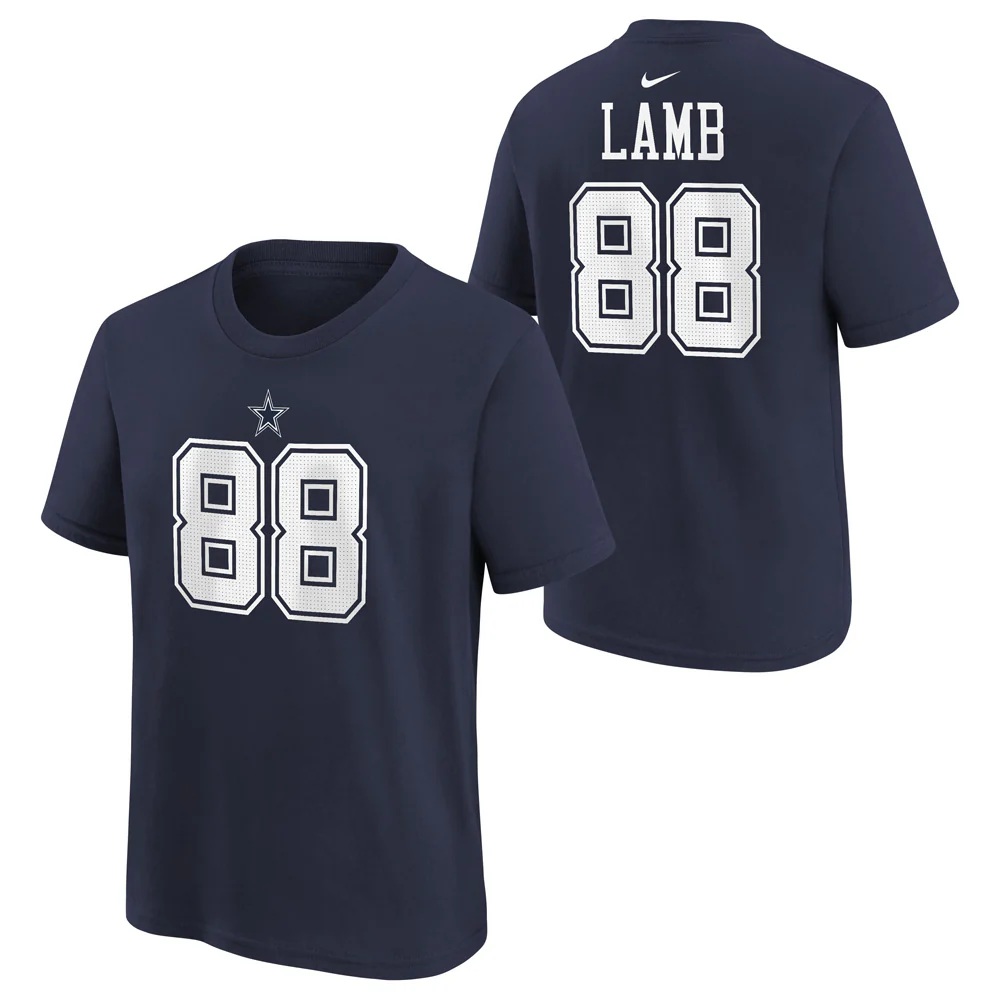 NFL Dallas Cowboys CeeDee Lamb Youth Nike Name & Number T-Shirt - Navy