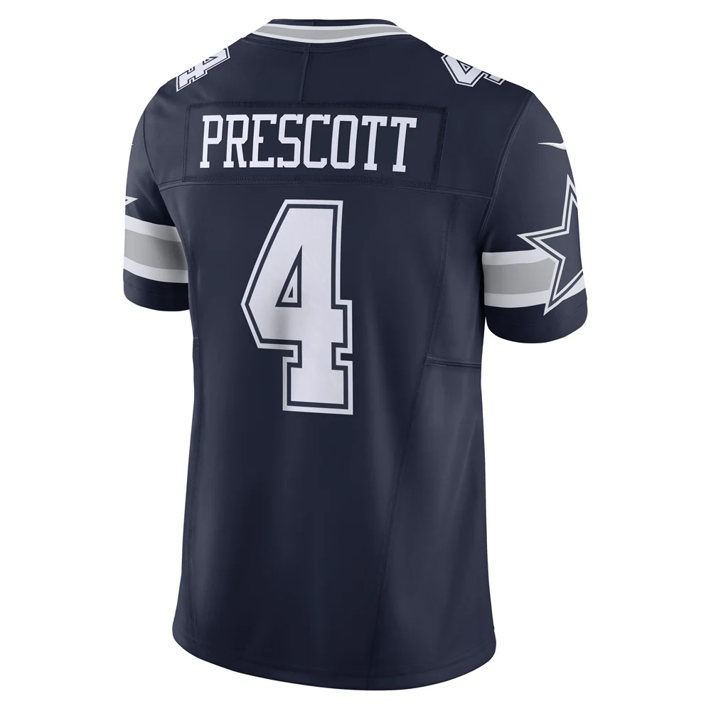 NFL Dallas Cowboys Dak Prescott Nike Home Vapor F.U.S.E. Limited Jersey - Navy - Image 3