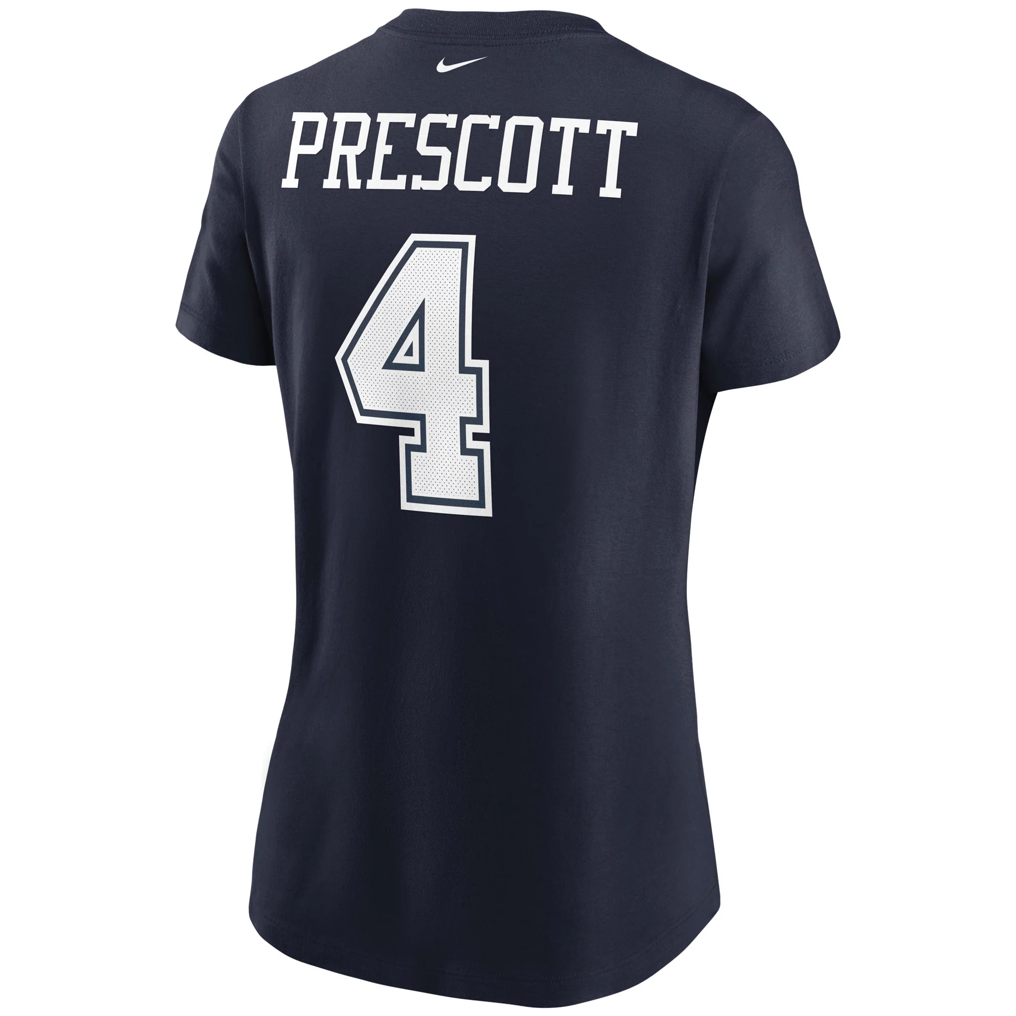 NFL Dallas Cowboys Dak Prescott Women's Nike Name & Number T-Shirt - Navy