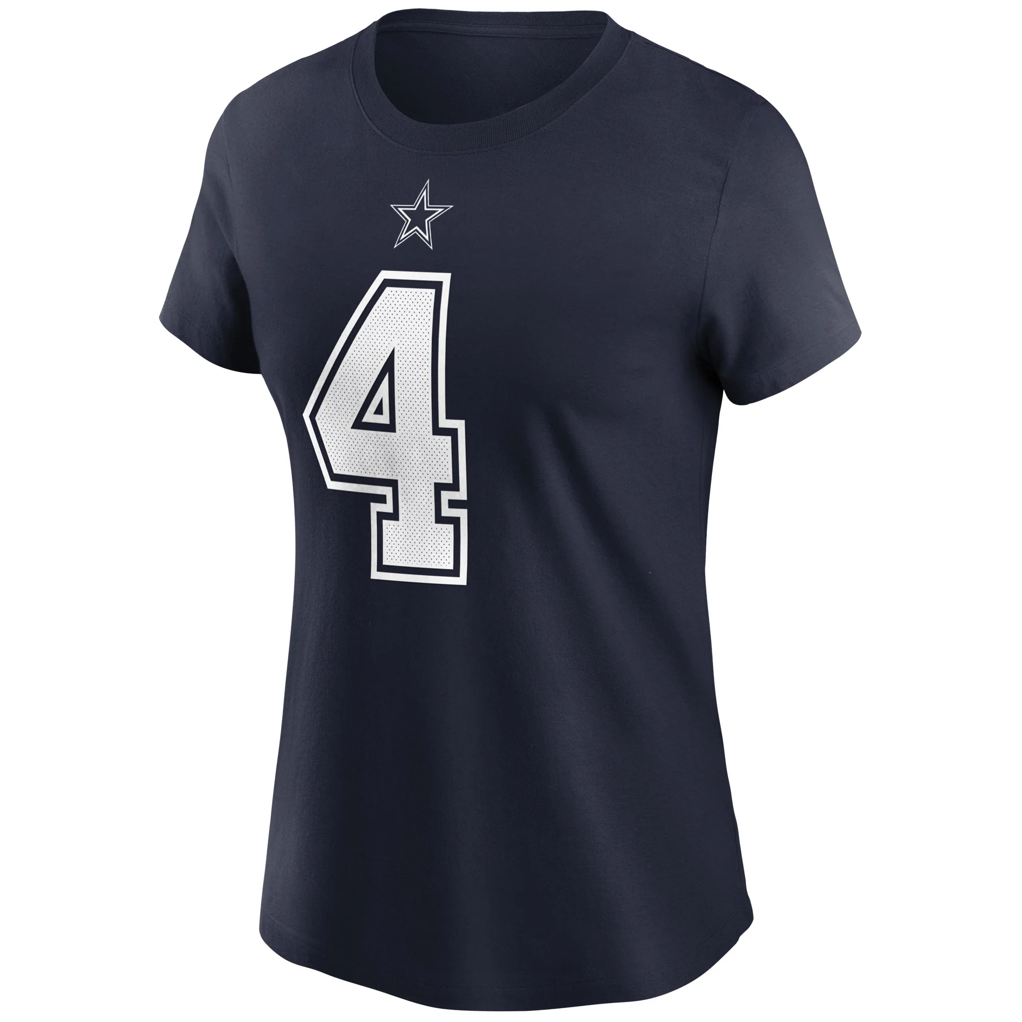 NFL Dallas Cowboys Dak Prescott Women's Nike Name & Number T-Shirt - Navy - Image 2