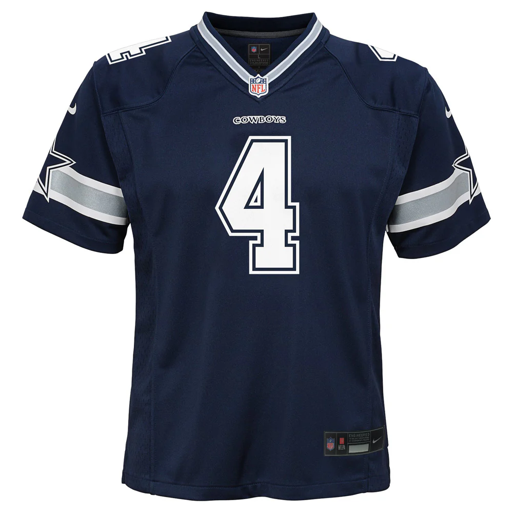 NFL Dallas Cowboys Dak Prescott Youth Nike Home Game Jersey - Image 2