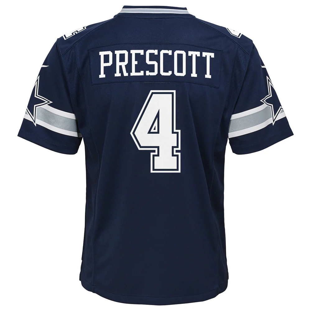 NFL Dallas Cowboys Dak Prescott Youth Nike Home Game Jersey - Image 3