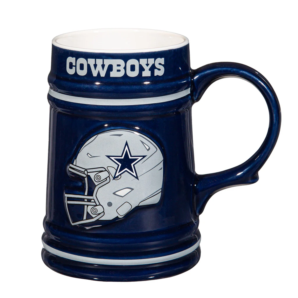 NFL Dallas Cowboys Evergreen 24oz Ceramic Stein Cup - Navy