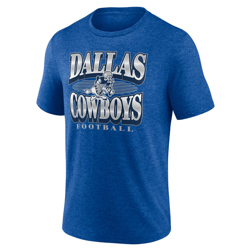 NFL Dallas Cowboys Fanatics Extreme Tackle Tri-Blend T-Shirt - Blue - Image 2