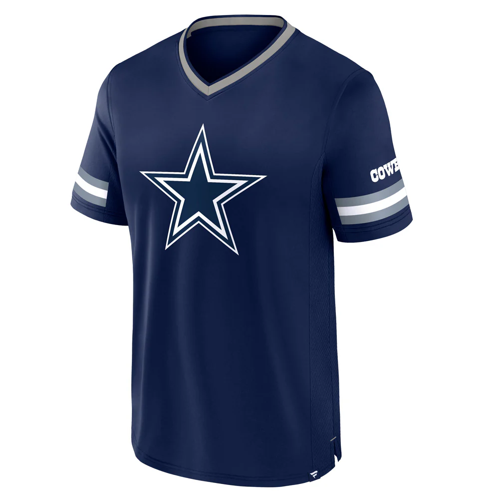 NFL Dallas Cowboys Fanatics Stripe Stacking T-Shirt - Navy - Image 2