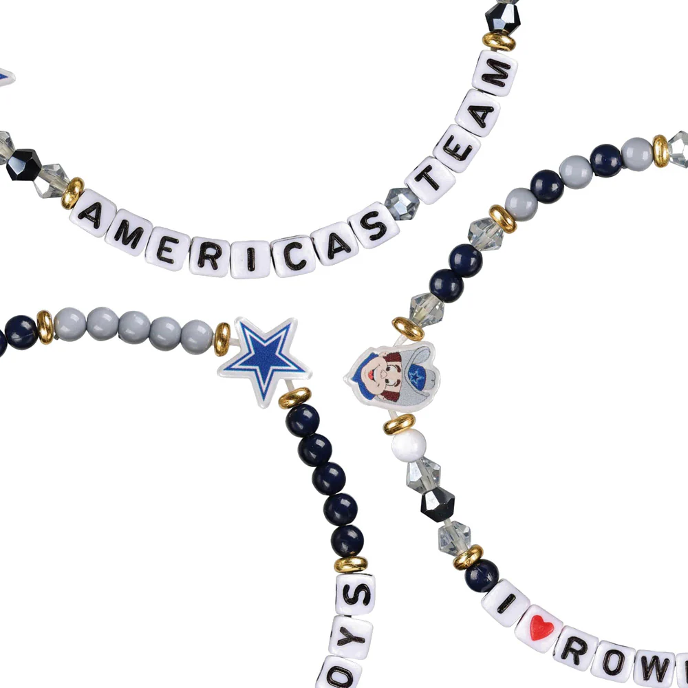 NFL Dallas Cowboys FOCO 3-Pack Friendship Bracelet - Image 3