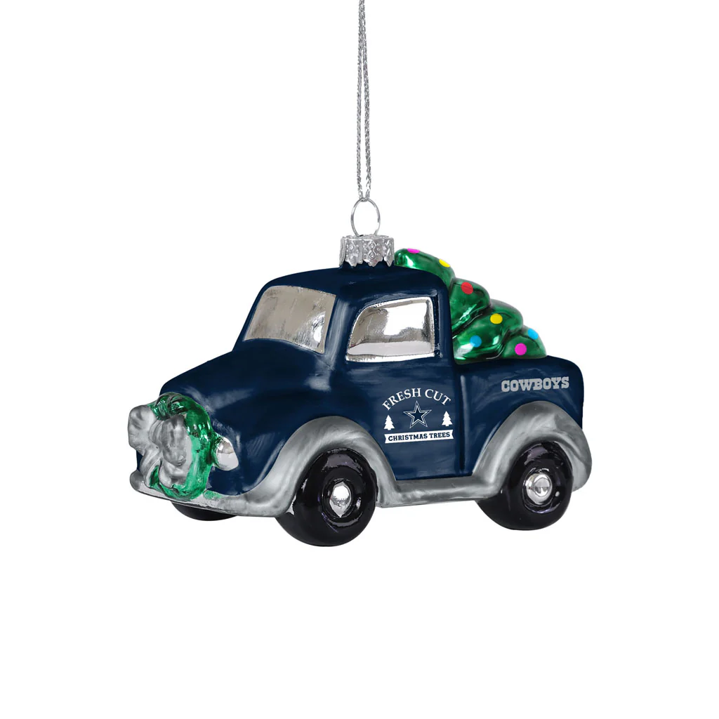 NFL Dallas Cowboys FOCO Blown Glass Truck Ornament - Image 2