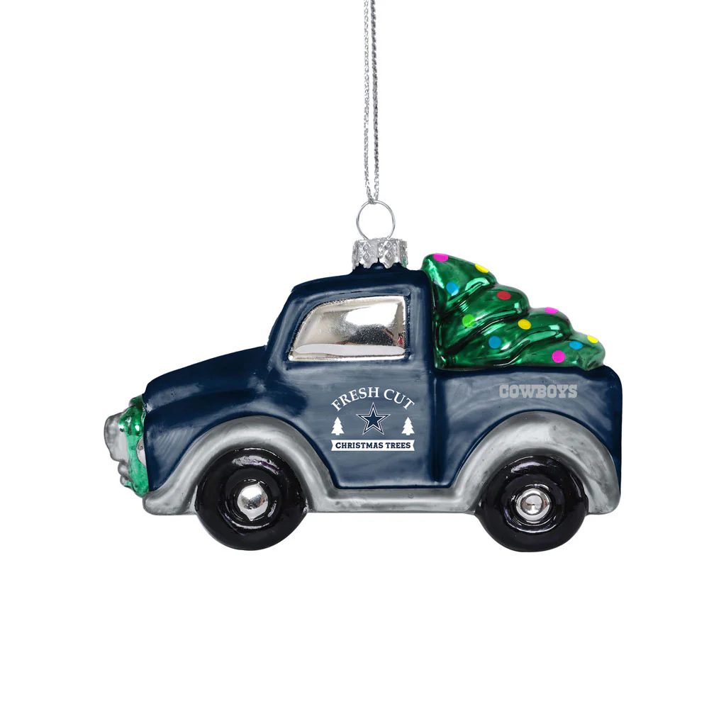 NFL Dallas Cowboys FOCO Blown Glass Truck Ornament - Image 3