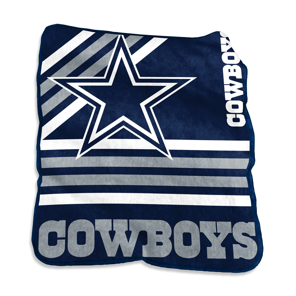 NFL Dallas Cowboys Logo Brands 50" x 60" Raschel Blanket - Navy