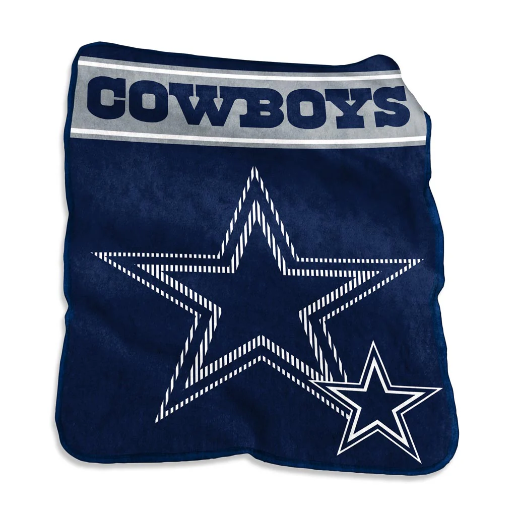 NFL Dallas Cowboys Logo Brands 60" x 80" Raschel Blanket - Navy