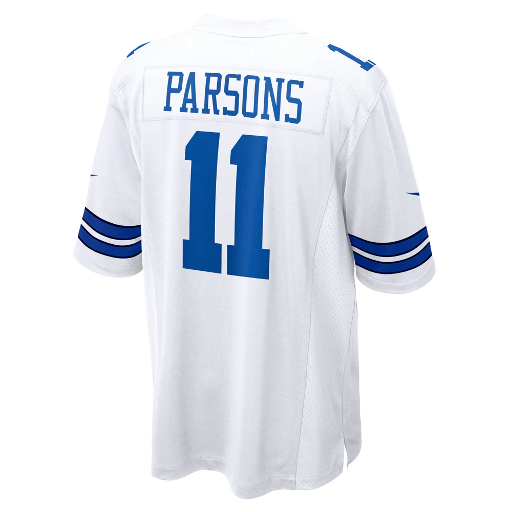 NFL Dallas Cowboys Micah Parsons Nike Road Game Jersey - White - Image 3