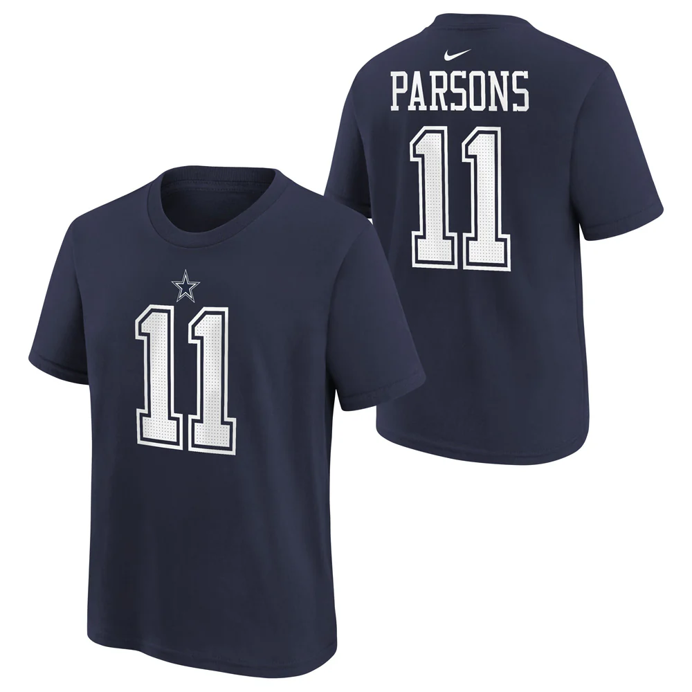 NFL Dallas Cowboys Michas Parsons Youth Nike Name & Number T-Shirt - Navy