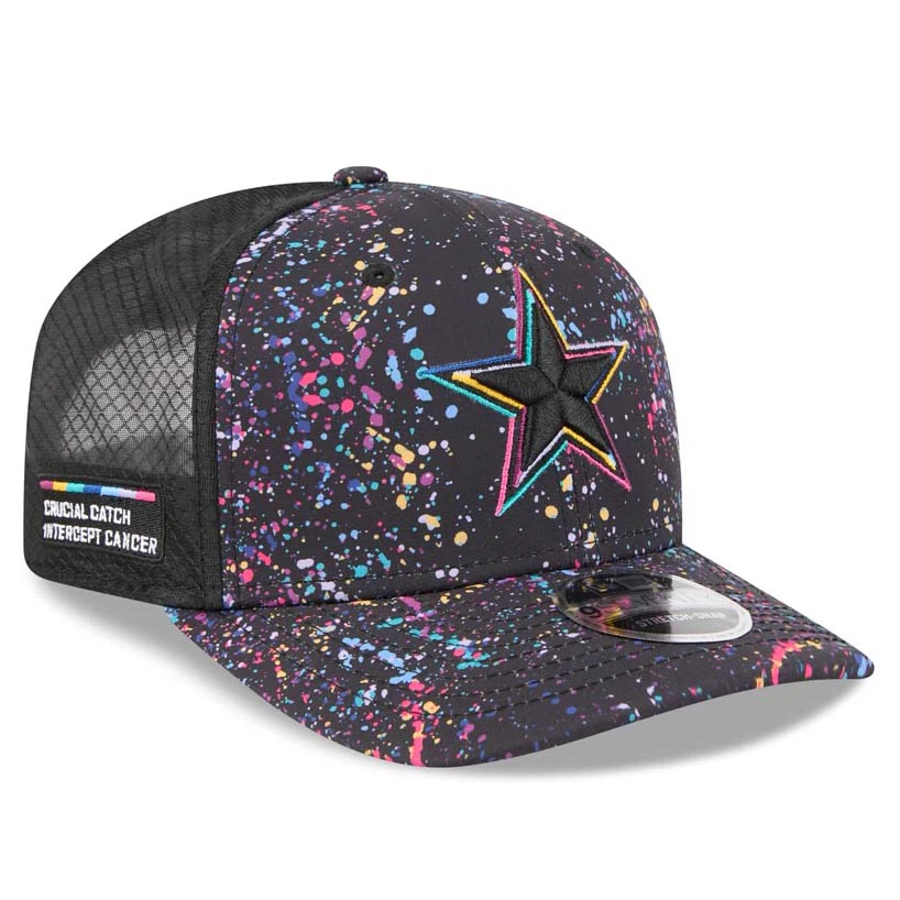 NFL Dallas Cowboys New Era 2025 Crucial Catch 9SEVENTY Stretch-Snapback Hat - Black