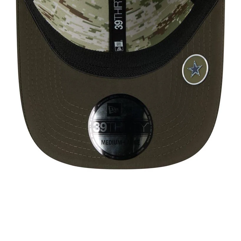 NFL Dallas Cowboys New Era 2025 Salute to Service 39THIRTY Flex Fit Hat - Green - Image 5