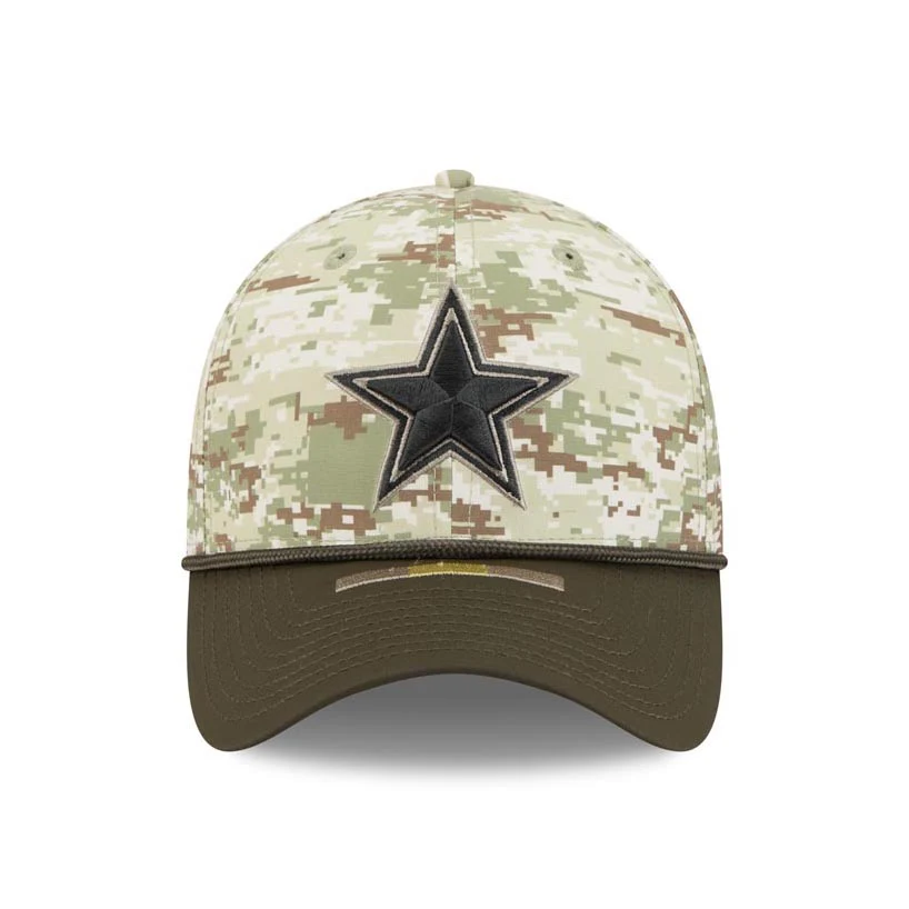 NFL Dallas Cowboys New Era 2025 Salute to Service Digi Camo 39THIRTY Flex Fit Hat - Camo - Image 3