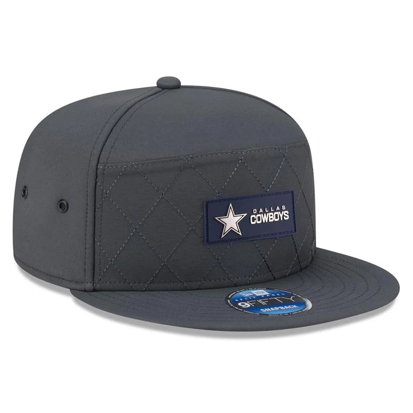NFL Dallas Cowboys New Era 2025 Sideline 9FIFTY Split Panel Snapback Hat - Charcoal - Image 2