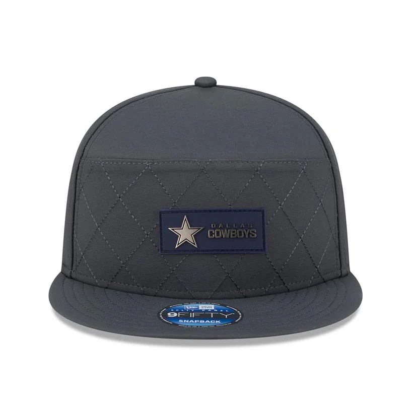 NFL Dallas Cowboys New Era 2025 Sideline 9FIFTY Split Panel Snapback Hat - Charcoal - Image 3