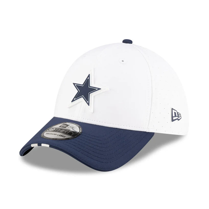 NFL Dallas Cowboys New Era 2025 Training 39THIRTY Flex Fit Hat - White