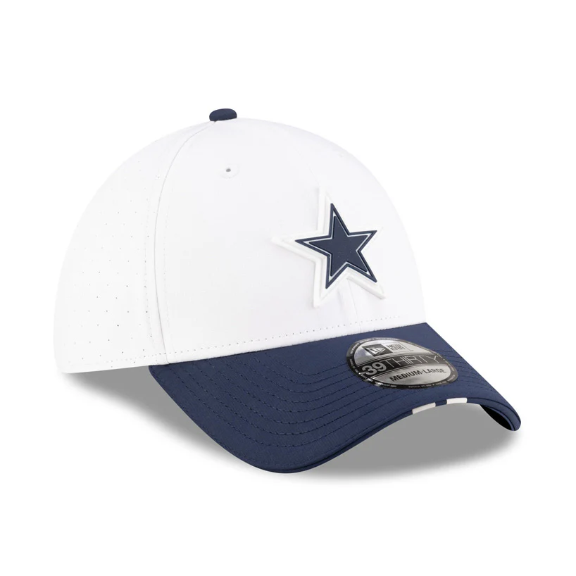 NFL Dallas Cowboys New Era 2025 Training 39THIRTY Flex Fit Hat - White - Image 2