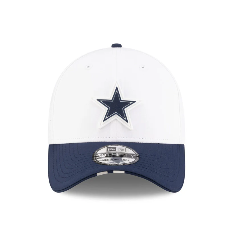 NFL Dallas Cowboys New Era 2025 Training 39THIRTY Flex Fit Hat - White - Image 3