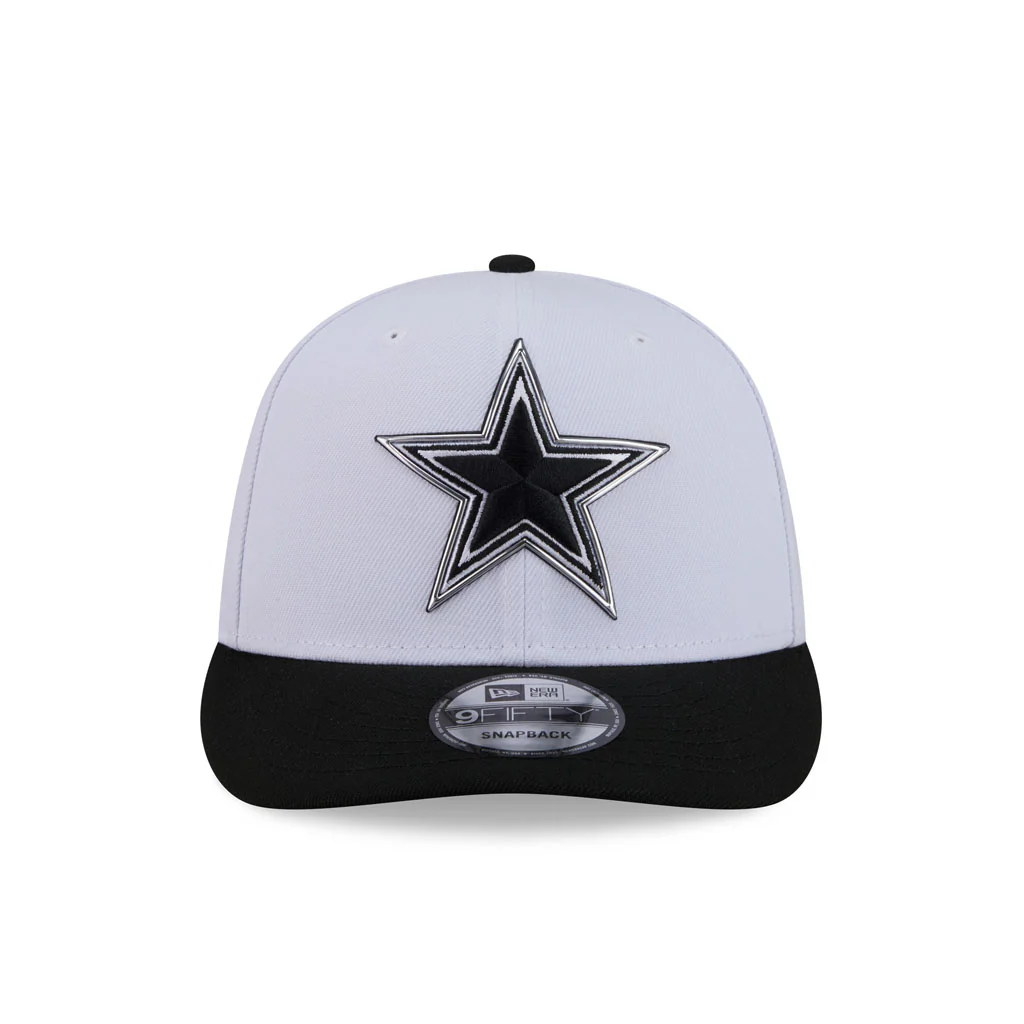 NFL Dallas Cowboys New Era 2026 Black & White Draft 9FIFTY Snapback Hat - White - Image 3