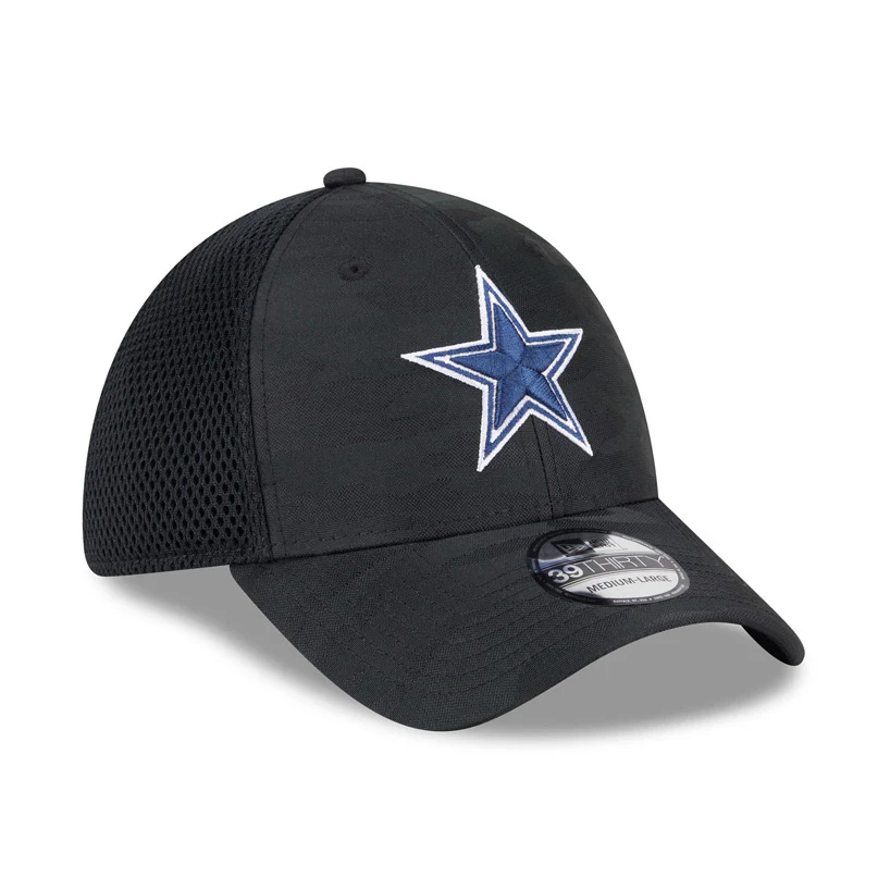 NFL Dallas Cowboys New Era Black Camo 39THIRTY Flex Fit Hat - Black - Image 2