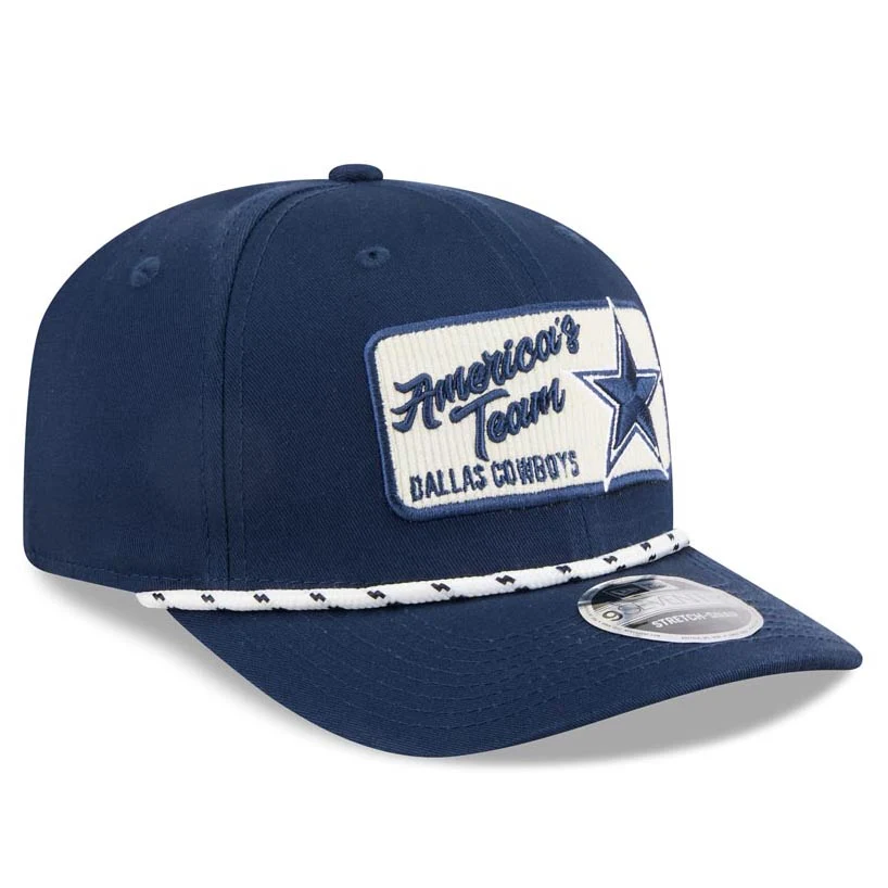NFL Dallas Cowboys New Era Chant 9SEVENTY Stretch Snap Hat - Navy - Image 2