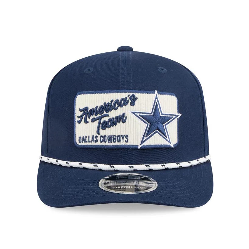 NFL Dallas Cowboys New Era Chant 9SEVENTY Stretch Snap Hat - Navy - Image 3