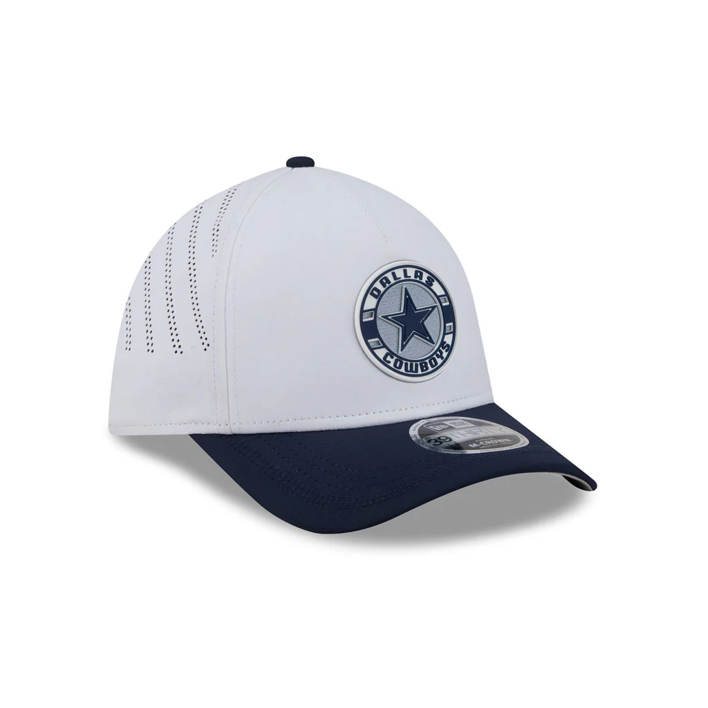 NFL Dallas Cowboys New Era Patch 39THIRTY M-Crown Flex Fit Hat - White - Image 2