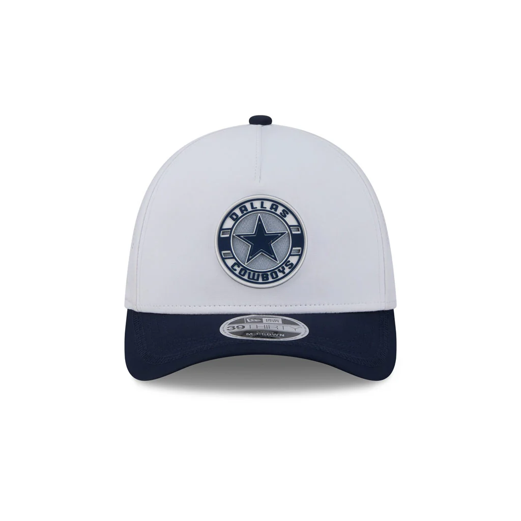 NFL Dallas Cowboys New Era Patch 39THIRTY M-Crown Flex Fit Hat - White - Image 3