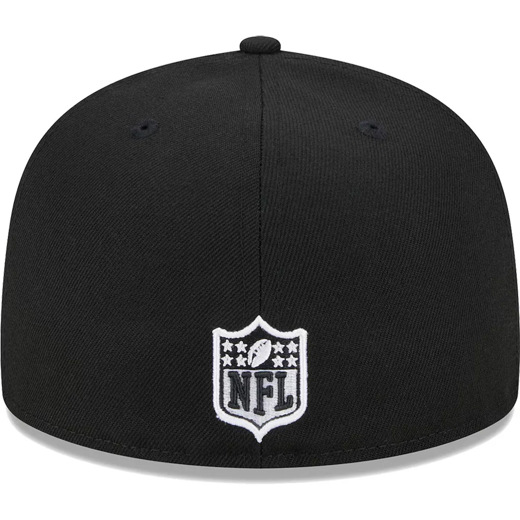 NFL Dallas Cowboys New Era Side Patch Black & White 59FIFTY Fitted Hat - Black - Image 4