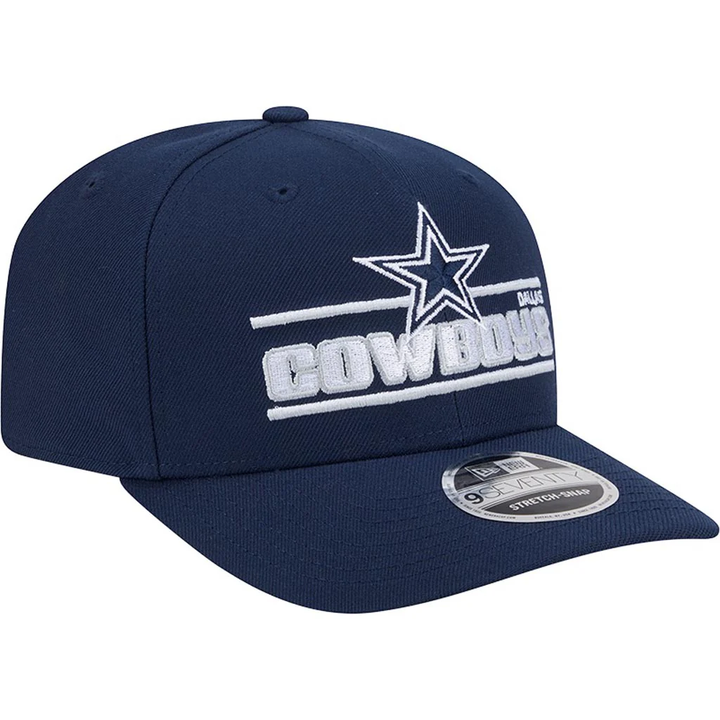 NFL Dallas Cowboys New Era Stated 9SEVENTY Stretch-Snapback Hat - Navy - Image 2