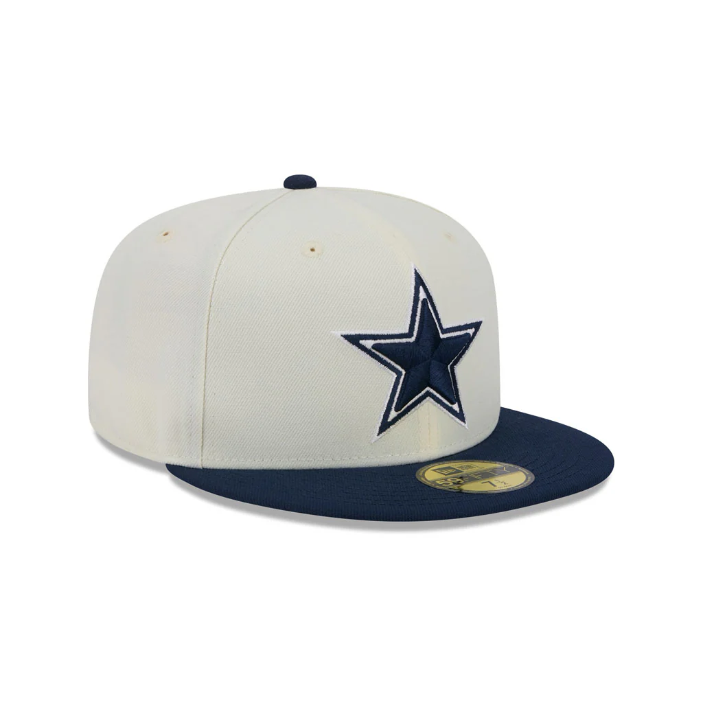NFL Dallas Cowboys New Era Two-Tone Chrome OTC 59FIFTY Fitted Hat - Chrome - Image 2