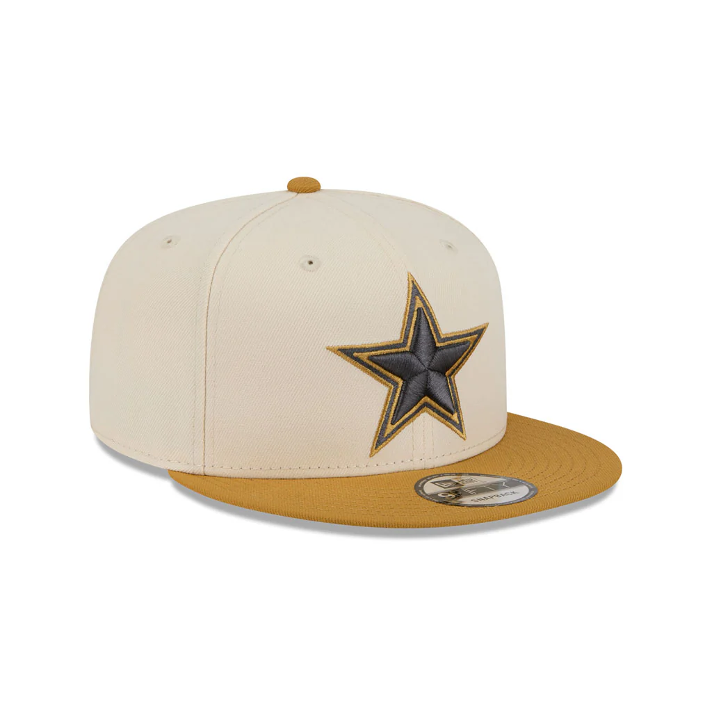 NFL Dallas Cowboys New Era Two-Tone Dusted 9FIFTY Snapback Hat - Light Cream - Image 2