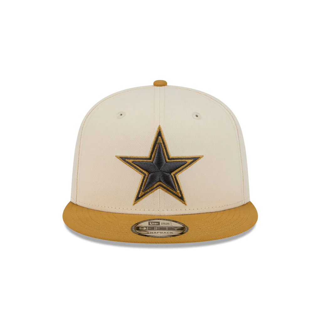 NFL Dallas Cowboys New Era Two-Tone Dusted 9FIFTY Snapback Hat - Light Cream - Image 3