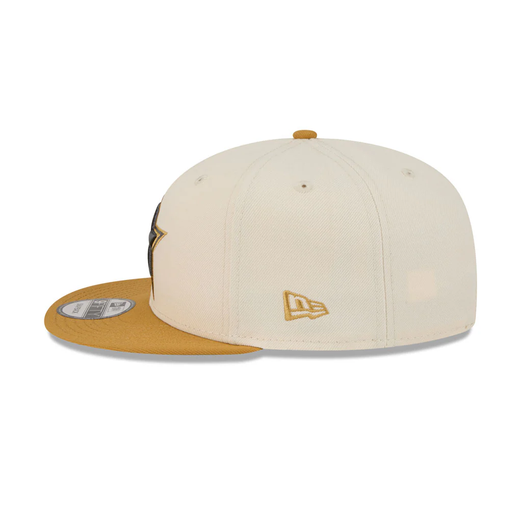 NFL Dallas Cowboys New Era Two-Tone Dusted 9FIFTY Snapback Hat - Light Cream - Image 4