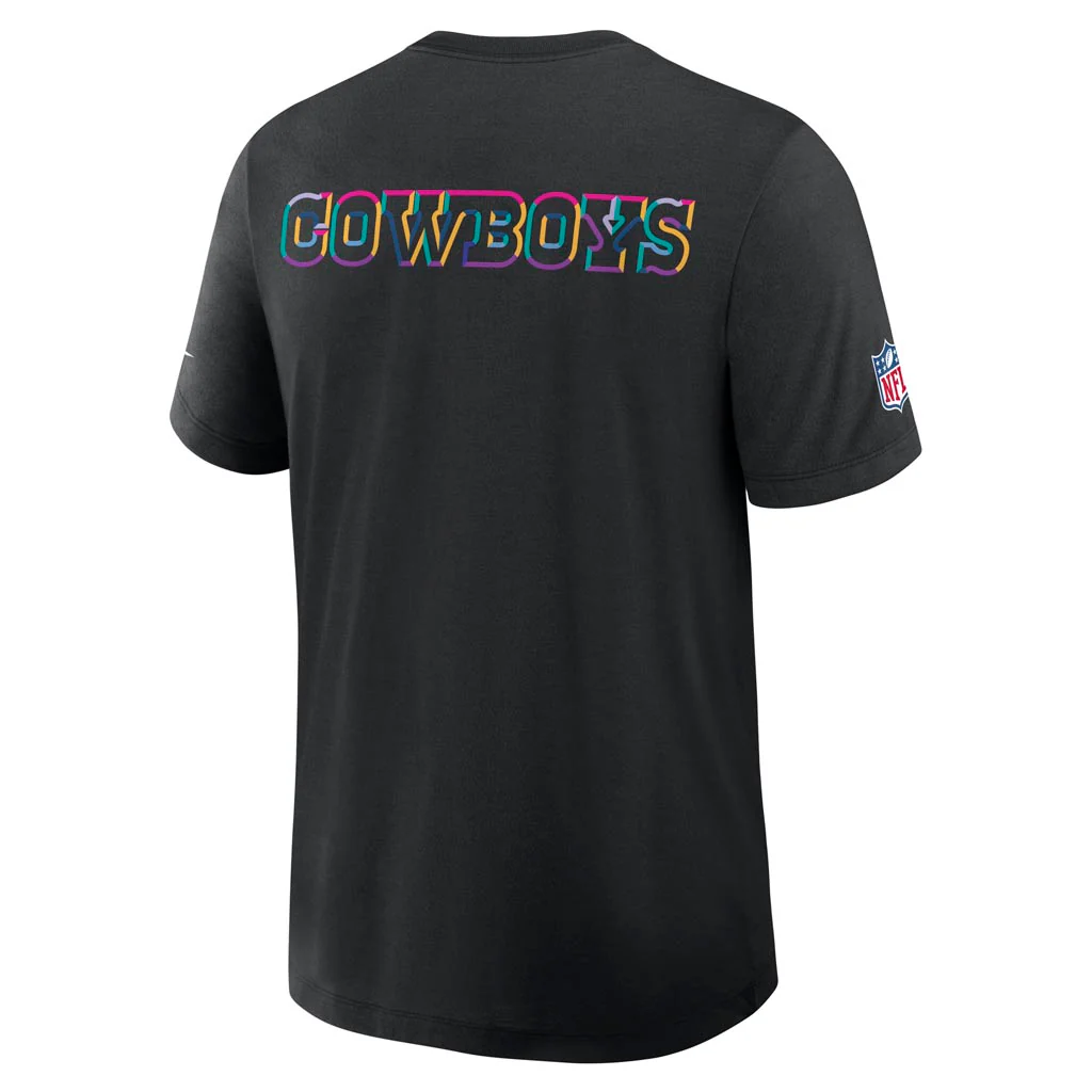 NFL Dallas Cowboys Nike 2025 Crucial Catch Tri-Blend T-Shirt - Black - Image 3