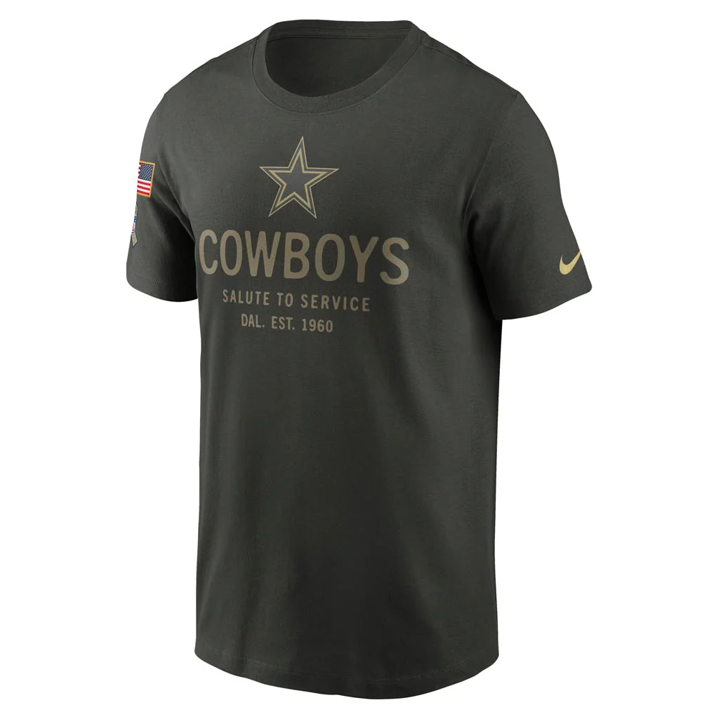 NFL Dallas Cowboys Nike 2025 Salute to Service Legend T-Shirt - Green - Image 2