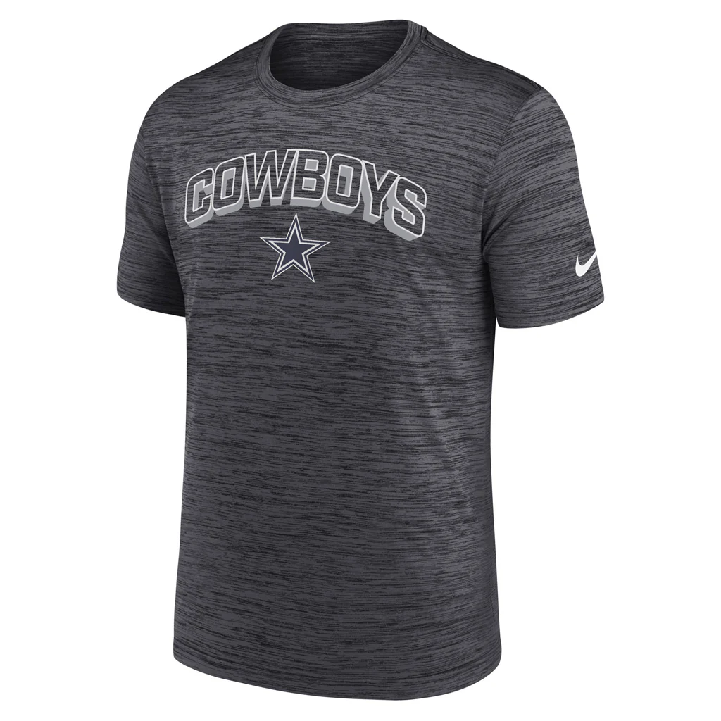 NFL Dallas Cowboys Nike Arch Velocity T-Shirt - Charcoal - Image 2