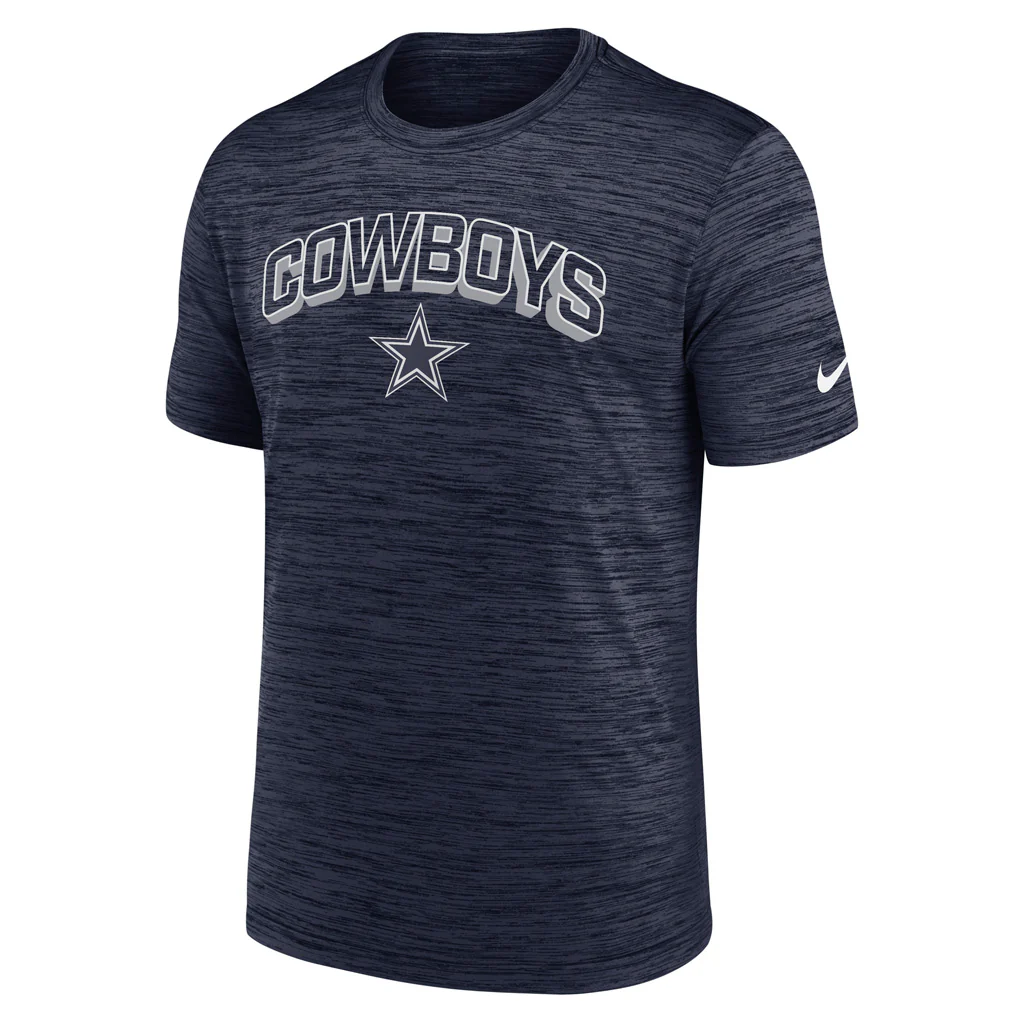 NFL Dallas Cowboys Nike Arch Velocity T-Shirt - Navy - Image 2