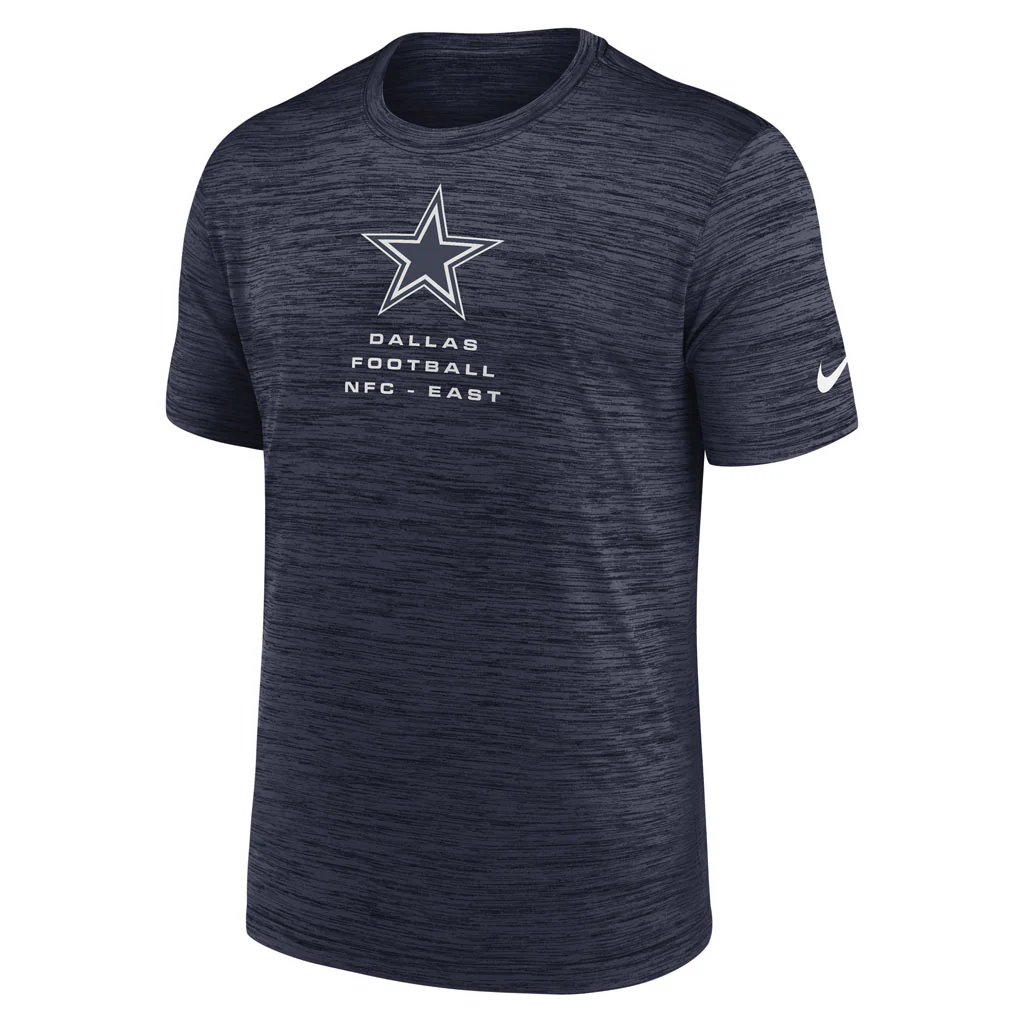 NFL Dallas Cowboys Nike Ball Carrier Velocity T-Shirt - Navy - Image 2