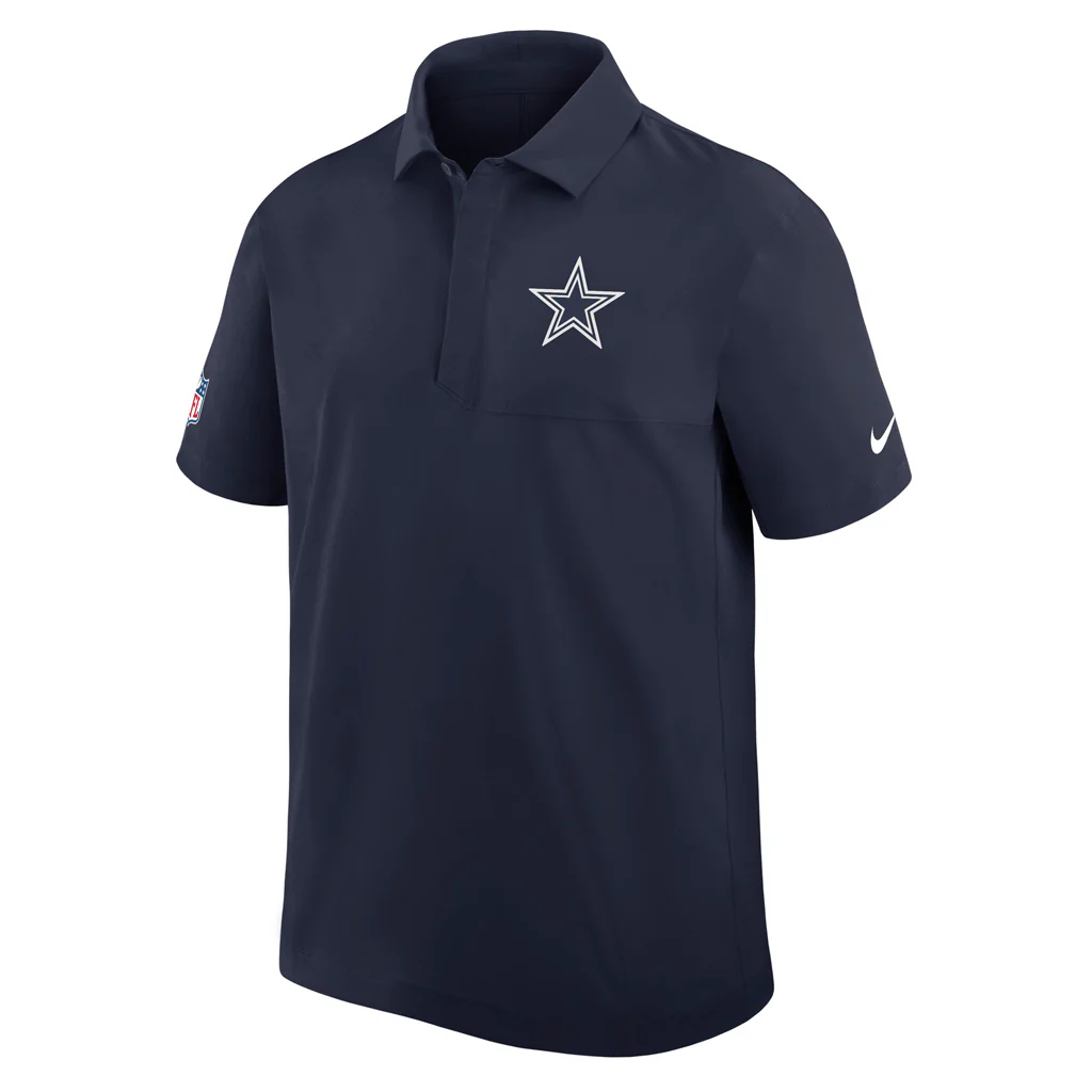 NFL Dallas Cowboys Nike Dri-Fit Sideline Woven Polo - Navy - Image 2