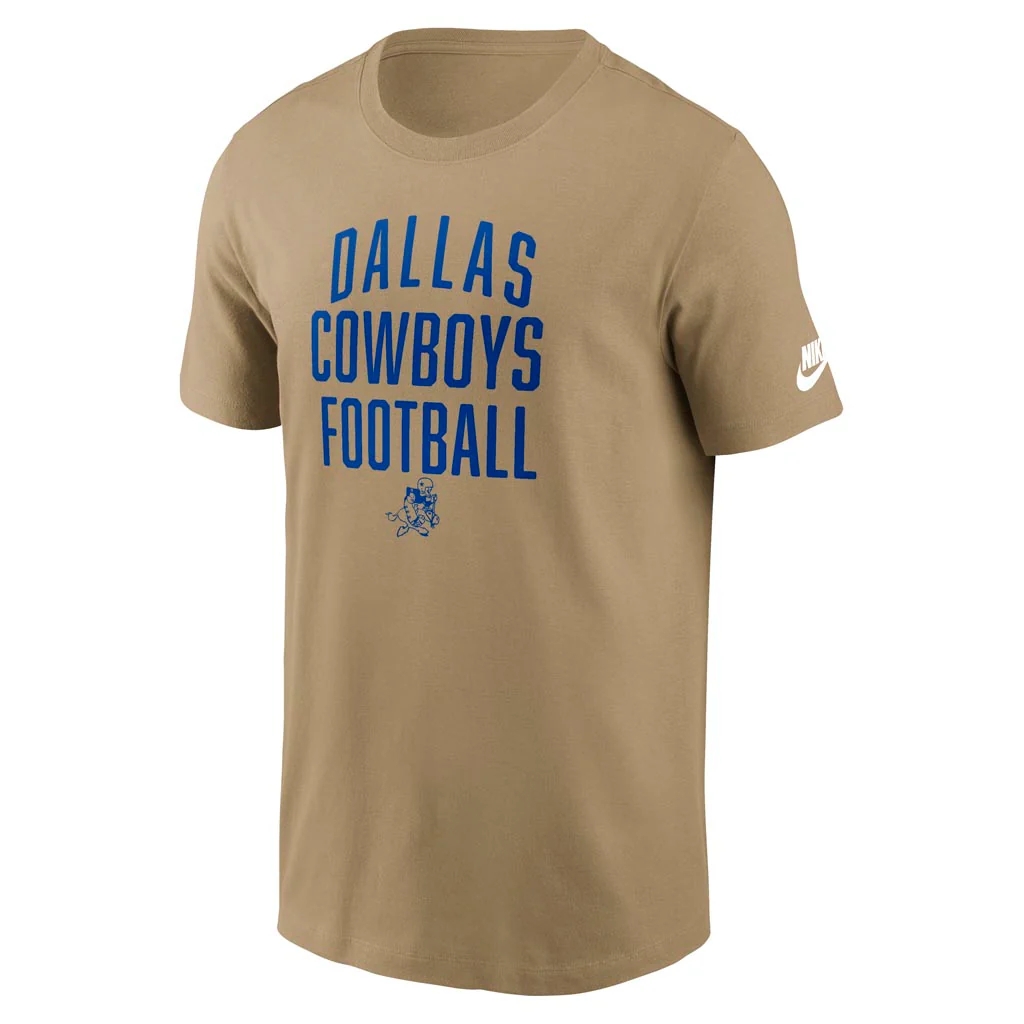 NFL Dallas Cowboys Nike Essential Rewind T-Shirt - Tan - Image 2