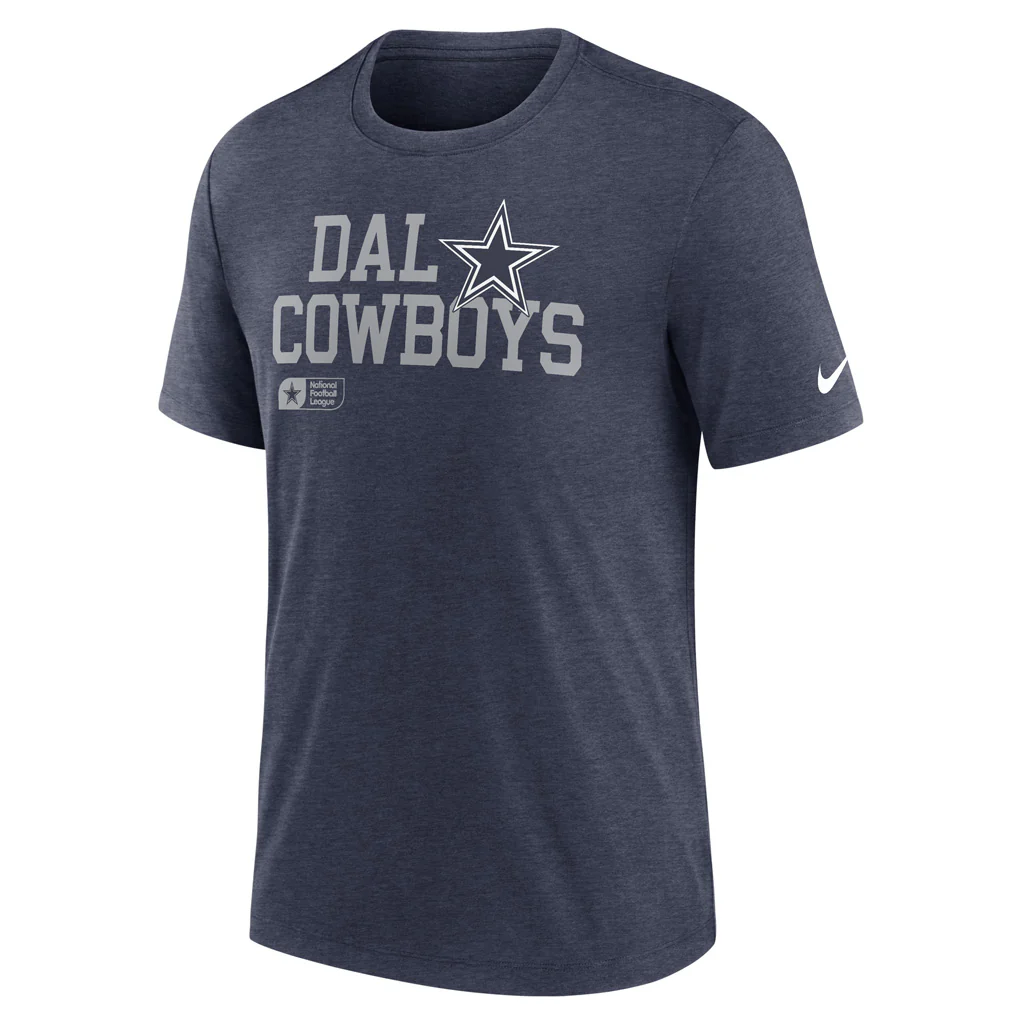 NFL Dallas Cowboys Nike Lockup Tri-Blend T-Shirt - Image 2