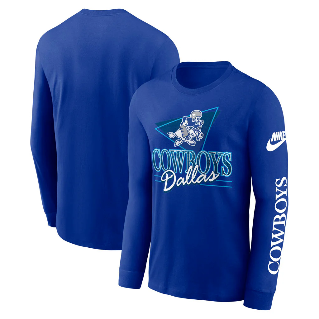 NFL Dallas Cowboys Nike Rewind Cotton Long Sleeve T-Shirt
