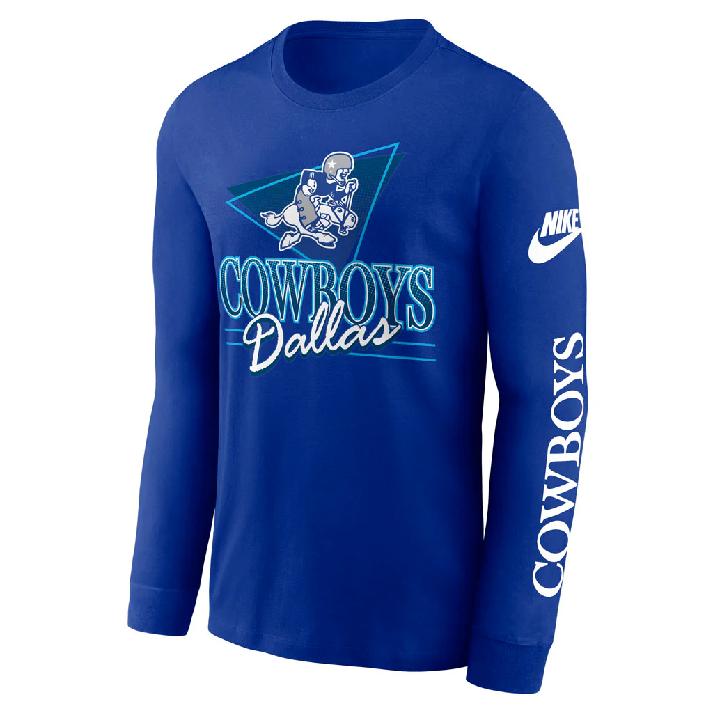 NFL Dallas Cowboys Nike Rewind Cotton Long Sleeve T-Shirt - Image 2