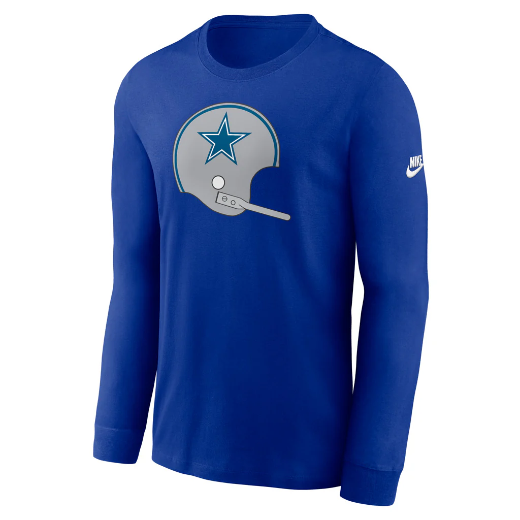 NFL Dallas Cowboys Nike Rewind Essential Long Sleeve T-Shirt - Image 2